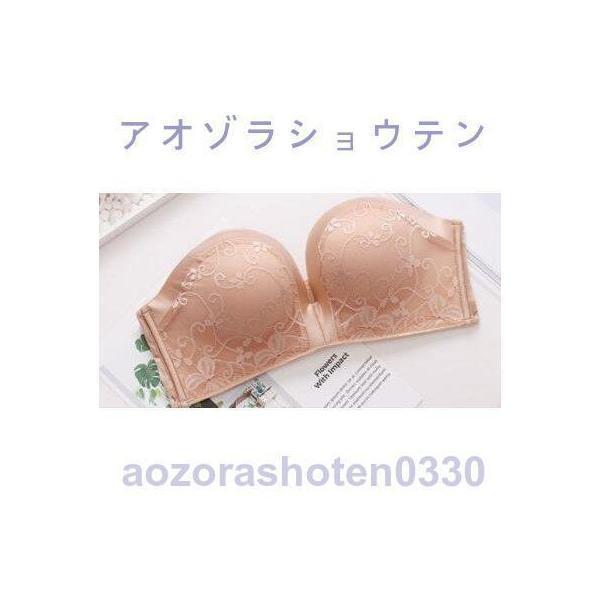 ブラジャー ストラップレスブラ ずれにくい 盛れる 脇肉 脇高 大きいサイズ ハーフカップ パーティ ダンス ドレス インナー 下着 レディース | ブランド登録なし | 05