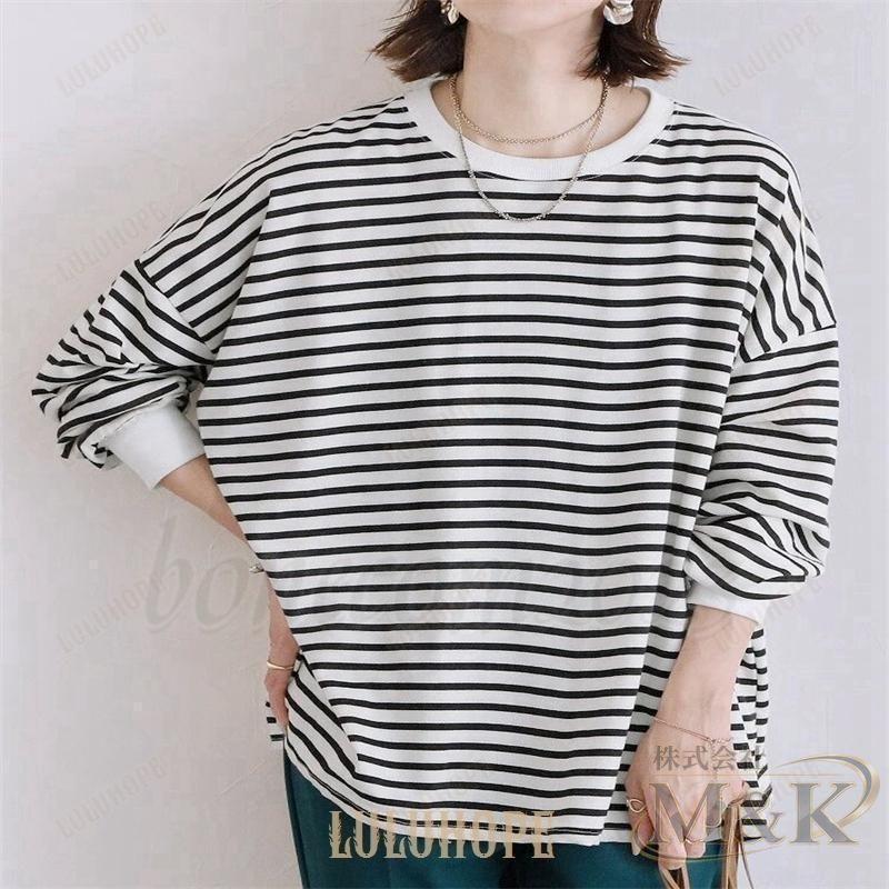 Tシャツ カットソー オーバーサイズ プルオーバー レディース トレーナー かわいい トップス ゆったり 七分袖 秋冬 秋服 長袖 | ブランド登録なし | 11