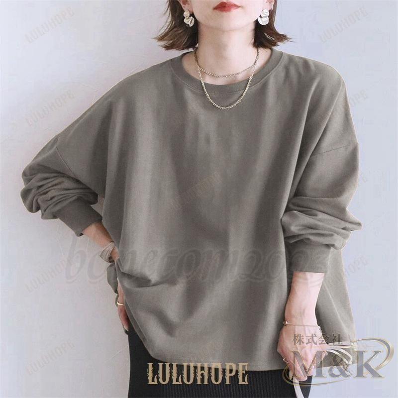 Tシャツ カットソー オーバーサイズ プルオーバー レディース トレーナー かわいい トップス ゆったり 七分袖 秋冬 秋服 長袖 | ブランド登録なし | 14