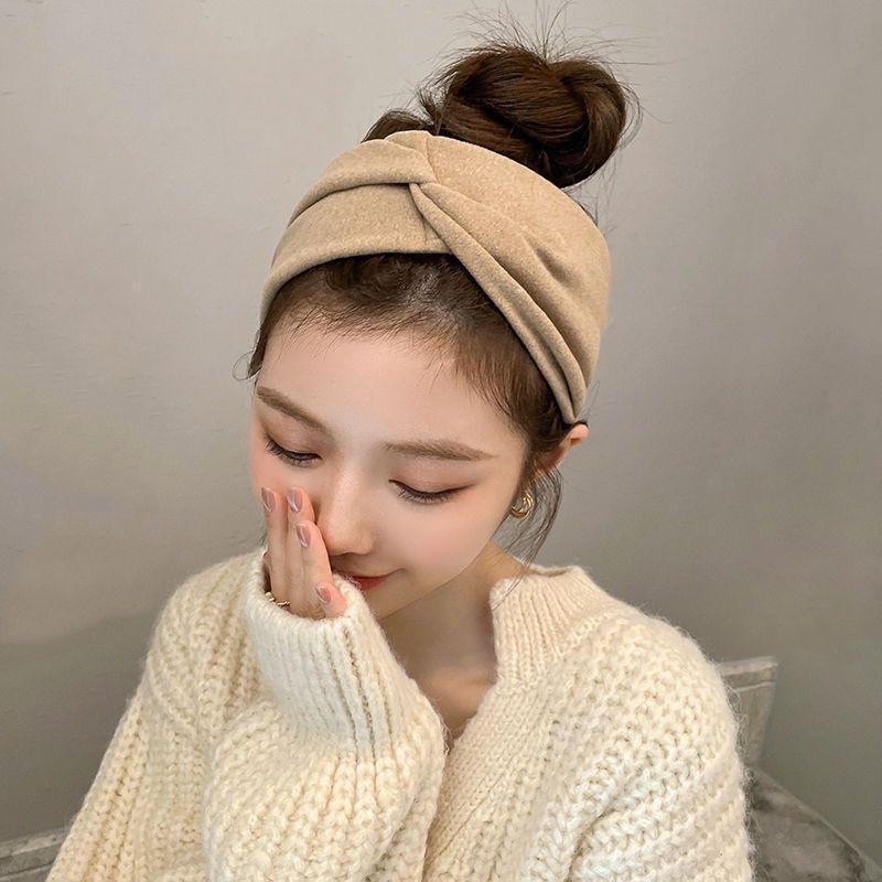 ヘアバンド 幅広 レディース ヘアアクセサリー クロス ヘッドバンド ヘアターバン 髪飾り 髪留め ヘアアレンジ 無地 ソリッドカラー 女性用 婦人用 | ブランド登録なし | 01