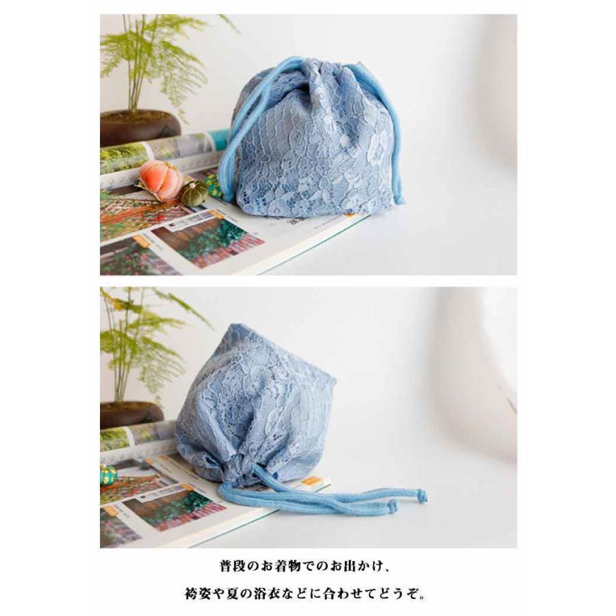 かわいい 可愛い 着物小物 おしゃれ 和装 レース 浴衣 コンパクト 小物入れ おすすめ レディース レース バッグ 着物 手提げ 持ち手付き 紐付き | ブランド登録なし | 14
