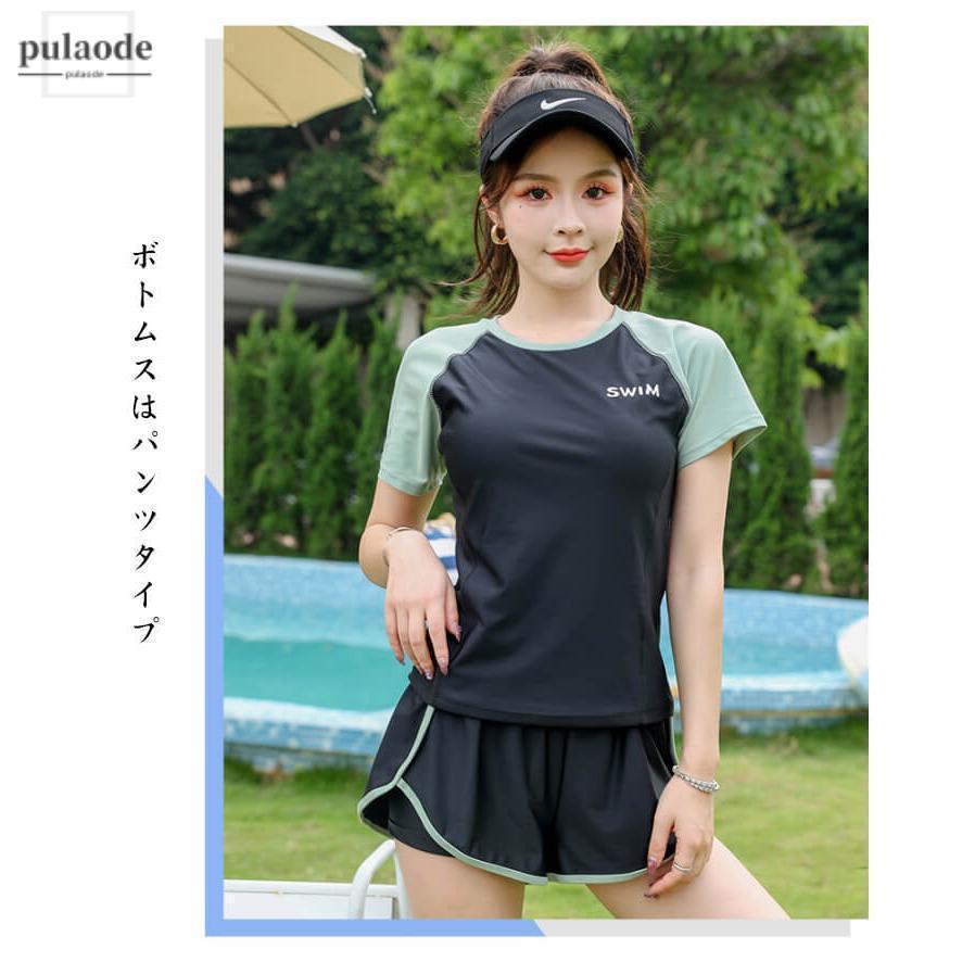 スクール水着 女の子 セパレート 上下セット 水陸両用 女子 半袖 ショートパンツ キッズ水着 ジュニア 女児 子供 学校 小学生 中学生 UVカット | ブランド登録なし | 10