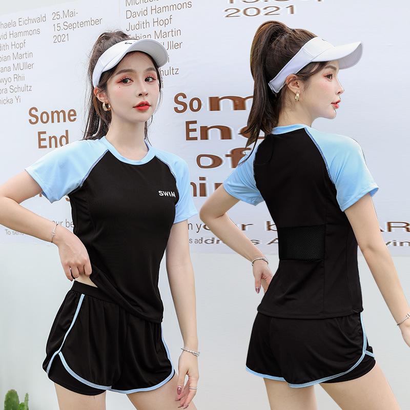 スクール水着 女の子 セパレート 上下セット 水陸両用 女子 半袖 ショートパンツ キッズ水着 ジュニア 女児 子供 学校 小学生 中学生 UVカット | ブランド登録なし | 16