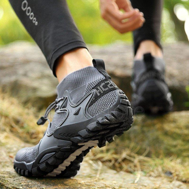 トレッキングシューズ メンズ レディース 春夏 メッシュ アウトドアシューズ ユニセックス 登山靴 ハイキング 通気性 防滑 屈曲性 | ブランド登録なし | 12