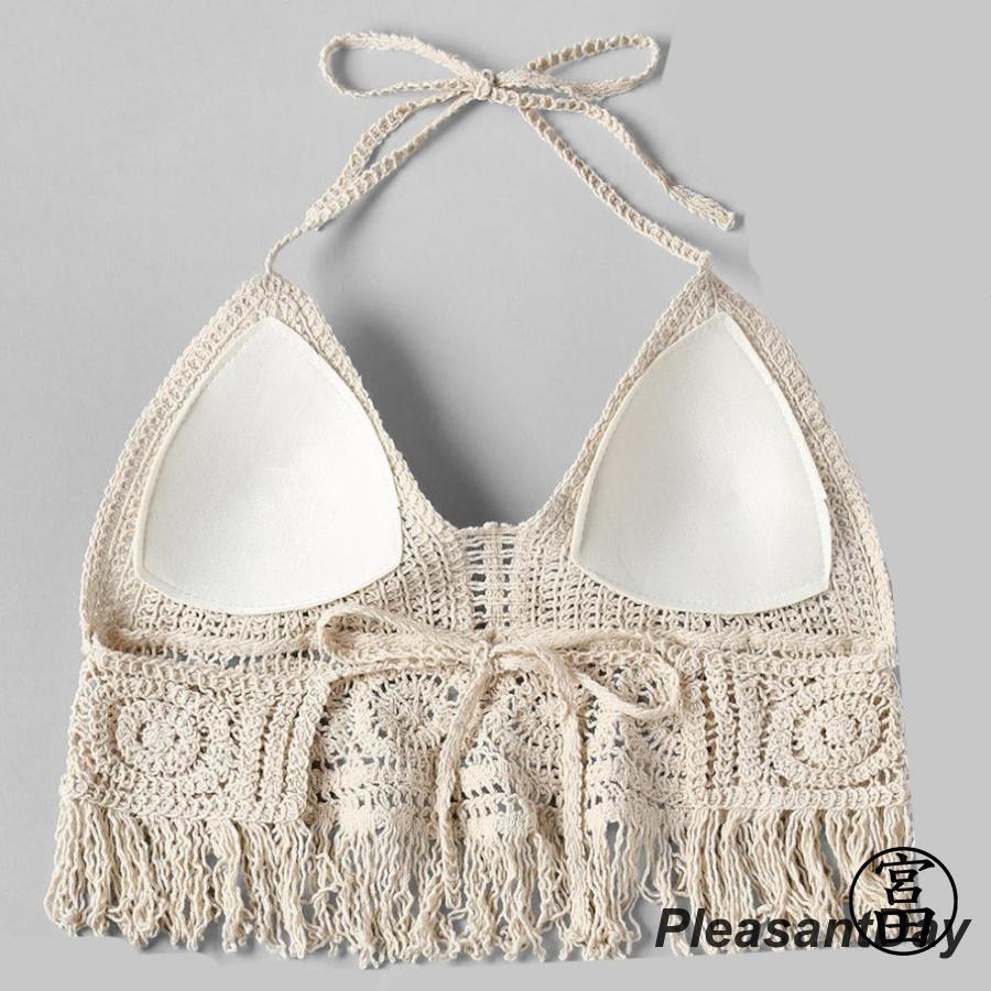 水着 ビキニ のみ 単品 レディース 女性 婦人 スイムウェア ホルターネック カップ付き パッド付 ネット メッシュ 編み目 ノンワイヤー ビ | ブランド登録なし | 13