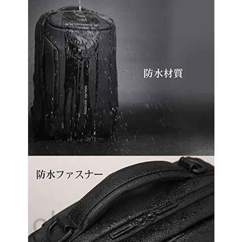 バックパック完全防水ビジネスリュックメンズ用30L大容量盗難防止ラップバッグ17インチパソコン対応黒 | ブランド登録なし | 04