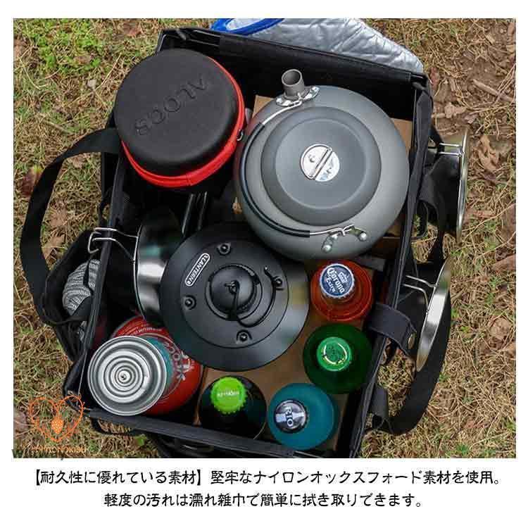 大きい 折り畳み式 薪ケース コンテナ バッグ 収納バッグ キャンプ 帆布 撥水仕様 道具入れ ソフトコンテナ大容量 バーベキュー 大型収納袋 ツール | ブランド登録なし | 09