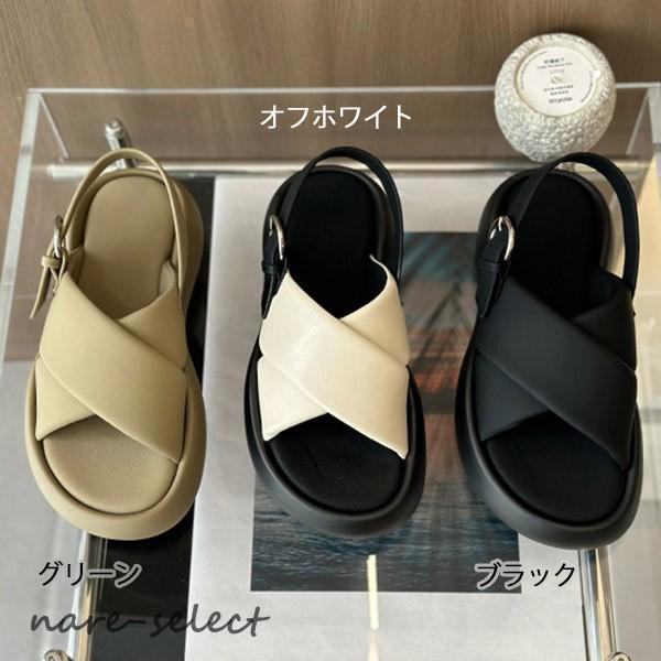 厚底サンダル ストラップサンダル ブーツサンダル ぺたんこ 歩きやすい レディース かかとあり 夏 ベルト 靴 女性 大人 美脚 シューズ | ブランド登録なし | 01