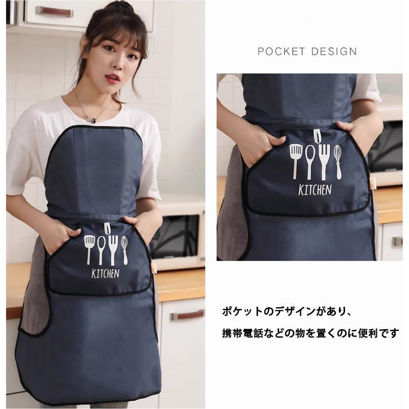 撥水加工ワンタッチエプロン庭ギフト紐なしおしゃれ簡単母の日かわいい軽量シンプルワンタッチエプロン男女兼用前掛け | ブランド登録なし | 13