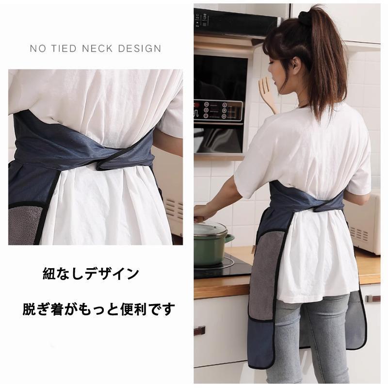 撥水加工ワンタッチエプロン庭ギフト紐なしおしゃれ簡単母の日かわいい軽量シンプルワンタッチエプロン男女兼用前掛け | ブランド登録なし | 14