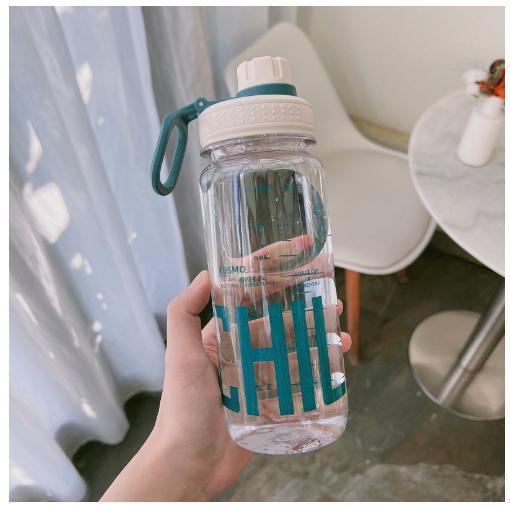 水筒 1リットル おしゃれ 1000ml 水分補給 クリアボトル ウォーターボトル 目盛り 水筒 ワンタッチ式 大容量 漏れ防止 BPAフリー | ブランド登録なし | 01