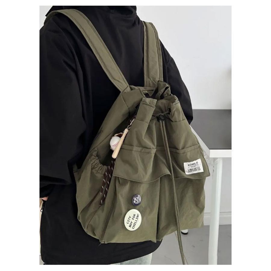 2way リュック ショルダー 2wayバッグ レディース ショルダーバッグ ナイロン 巾着バッグ トート 肩掛け 肩掛けバッグ 通学バッグ ポケット | ブランド登録なし | 10