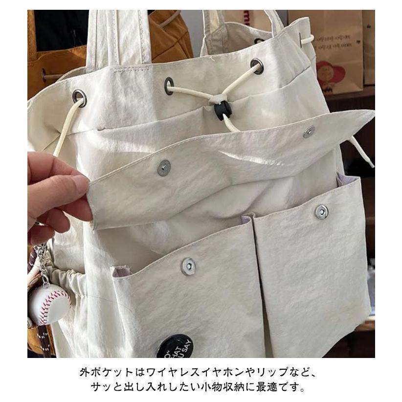 2way リュック ショルダー 2wayバッグ レディース ショルダーバッグ ナイロン 巾着バッグ トート 肩掛け 肩掛けバッグ 通学バッグ ポケット | ブランド登録なし | 17