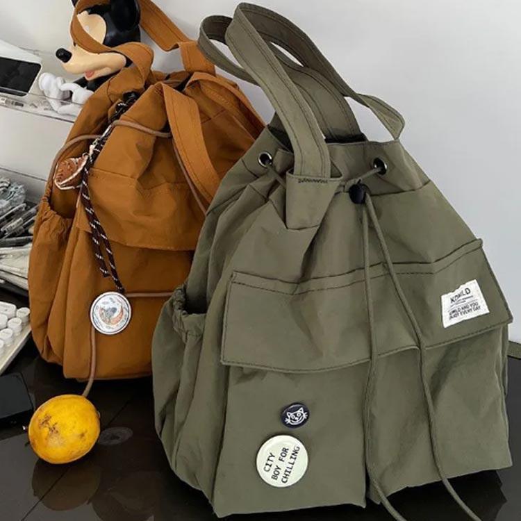 2way リュック ショルダー 2wayバッグ レディース ショルダーバッグ ナイロン 巾着バッグ トート 肩掛け 肩掛けバッグ 通学バッグ ポケット | ブランド登録なし | 01