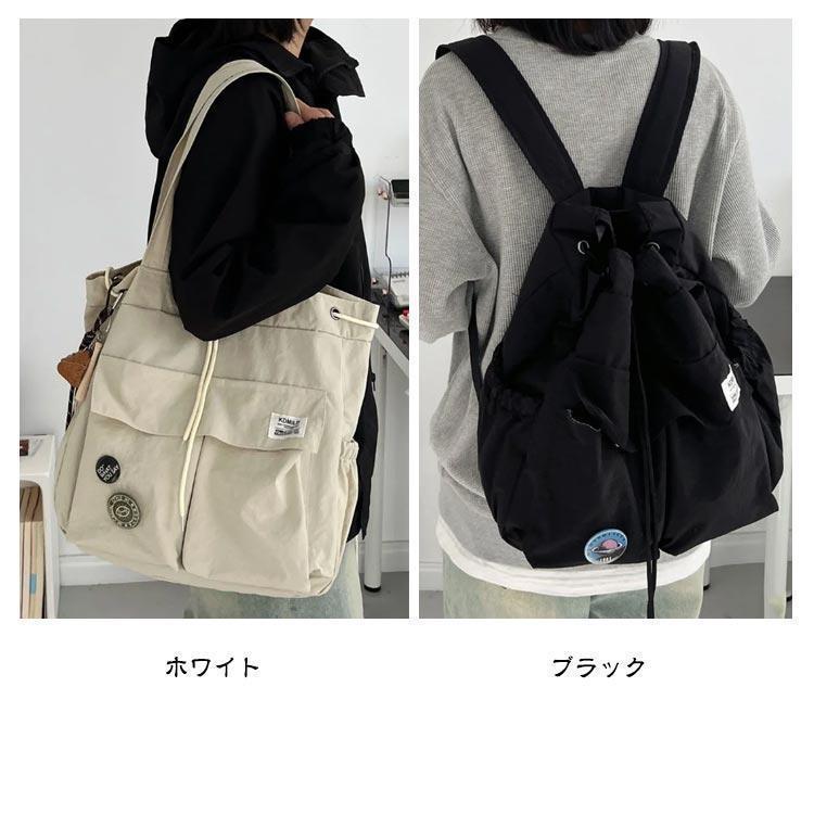 2way リュック ショルダー 2wayバッグ レディース ショルダーバッグ ナイロン 巾着バッグ トート 肩掛け 肩掛けバッグ 通学バッグ ポケット | ブランド登録なし | 07