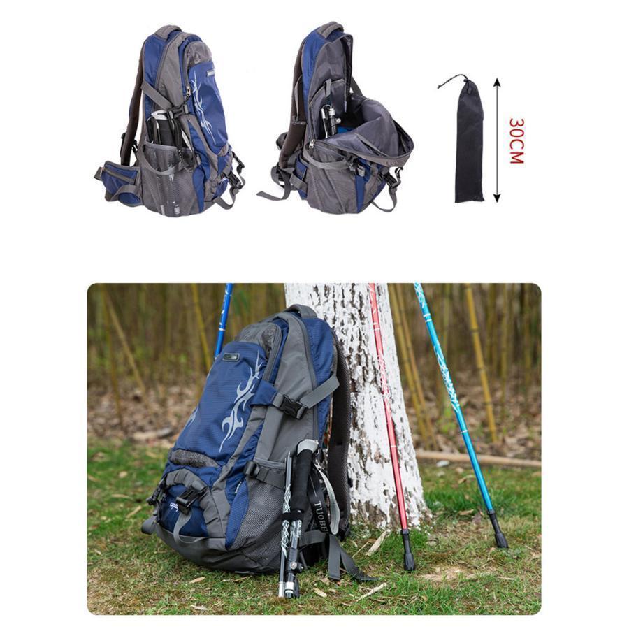 トレッキングポール 登山ステッキ 杖 スティック ストック 登山杖 2本入り アウトドア 折り畳み 長さ調整 敬老の日 滑り止め 収納ケース | ブランド登録なし | 17