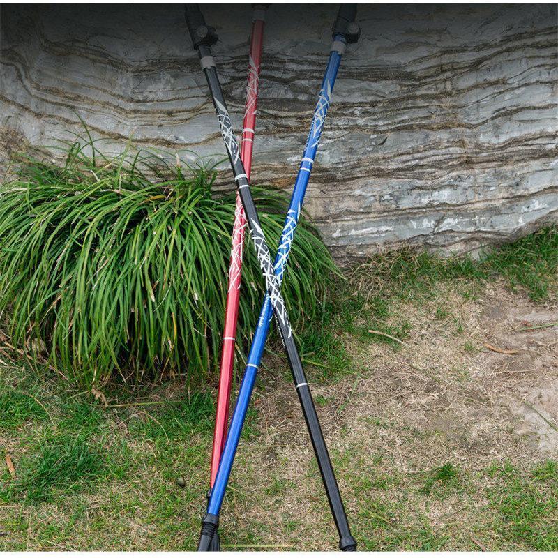 トレッキングポール 登山ステッキ 杖 スティック ストック 登山杖 2本入り アウトドア 折り畳み 長さ調整 敬老の日 滑り止め 収納ケース | ブランド登録なし | 18