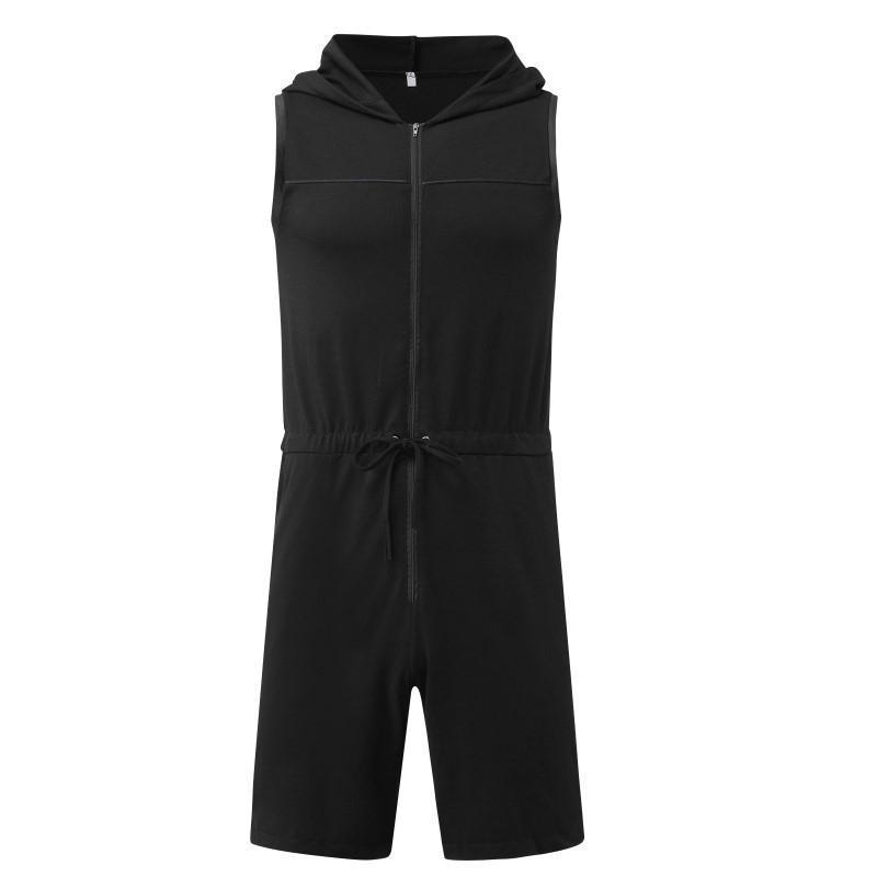 ジャージ メンズ 夏 セットアップ スウェット オールインワン 半袖 メンズジャージ ジム つなぎ 部屋着 運動服 スポーツウェア ジップアップ | ブランド登録なし | 09