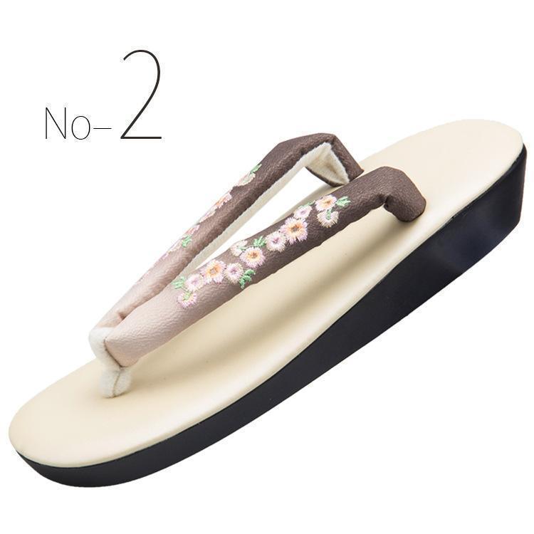 草履サンダルレディース女性大きいサイズ着物の草履ヒールぞうりグラデーション刺繍カジュアル着物小紋訪問着痛くないR芯 | ブランド登録なし | 06