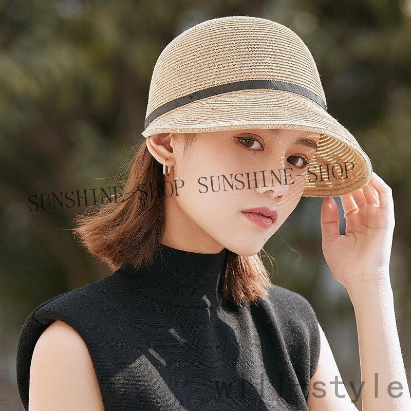 麦わらキャップ 麦わら帽子 レディース つば広 折りたたみ つば広 紫外線 UVカット帽子 海 春夏用 日よけ帽子 UVカット プレゼント 2022 | ブランド登録なし | 01