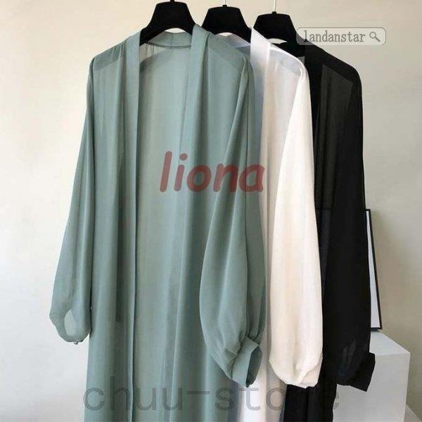 カーディガン レディース 夏 薄手 ロング丈 uv 接触冷感 Vネック 大きいサイズ シフォン ス 紫外線対策 長袖 羽織 透け感 | ブランド登録なし | 14