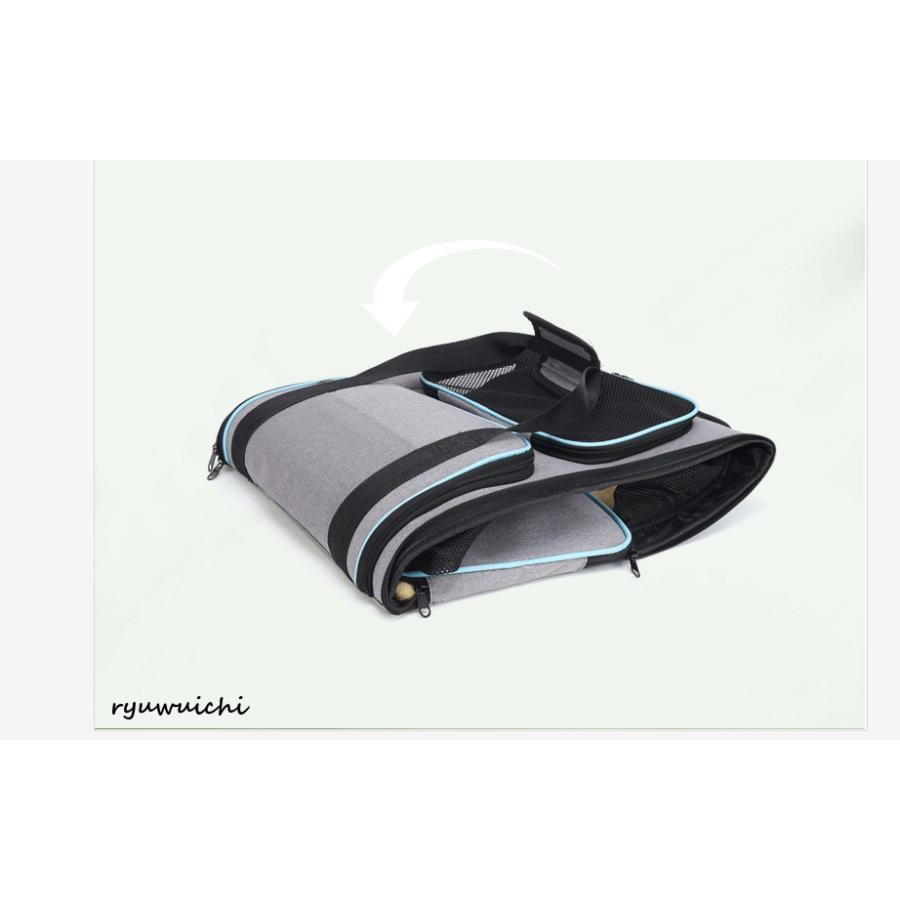 ペットキャリーバッグ 拡張型 3way 折りたたみペットキャリーバック 拡張ショルダー猫犬メッシュ ケース 避難旅行軽量おしゃれ 小型犬 小型犬 | ブランド登録なし | 12