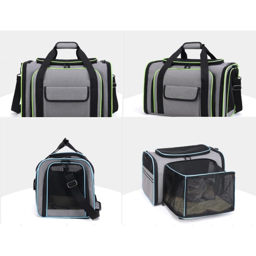 ペットキャリーバッグ 拡張型 3way 折りたたみペットキャリーバック 拡張ショルダー猫犬メッシュ ケース 避難旅行軽量おしゃれ 小型犬 小型犬 | ブランド登録なし | 16