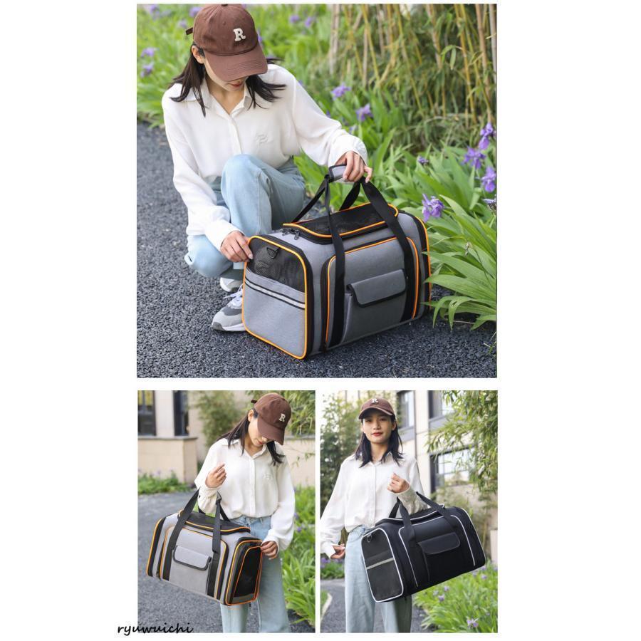 ペットキャリーバッグ 拡張型 3way 折りたたみペットキャリーバック 拡張ショルダー猫犬メッシュ ケース 避難旅行軽量おしゃれ 小型犬 小型犬 | ブランド登録なし | 03