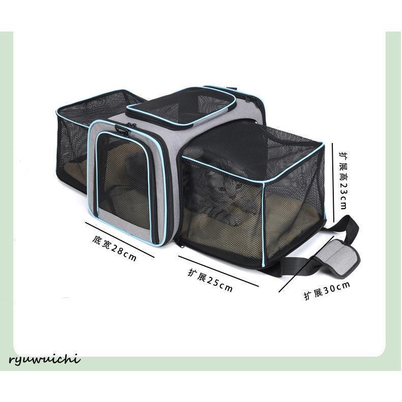 ペットキャリーバッグ 拡張型 3way 折りたたみペットキャリーバック 拡張ショルダー猫犬メッシュ ケース 避難旅行軽量おしゃれ 小型犬 小型犬 | ブランド登録なし | 06