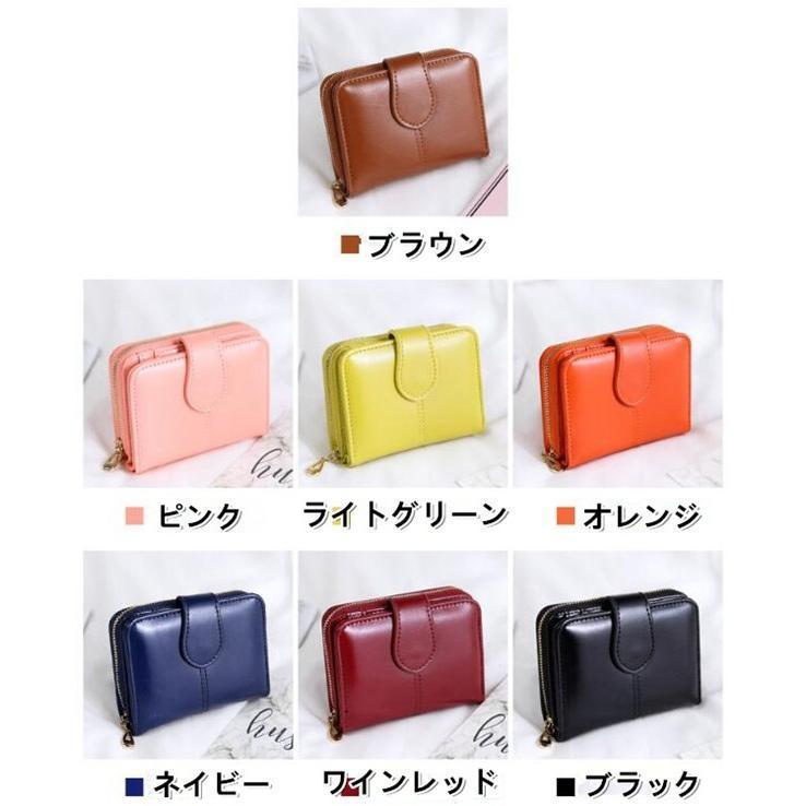 財布 二つ折り 小銭入れ カードケース ミニ財布 写真入れ 収納 大容量 ファスナー さいふ かわいい敬老の日 プレゼント | ブランド登録なし | 01
