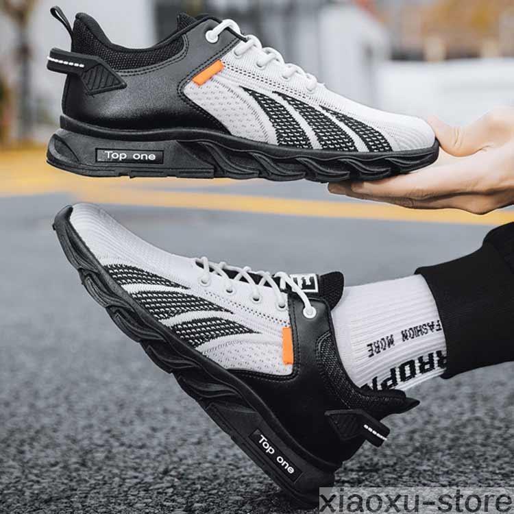 通気性 メンズ スパイクレス おしゃれ メッシュ 運動靴 ゴルフシューズ スニーカー シューズ 軽量 歩きやすい 疲れにくい カジュアル ランニングシ | ブランド登録なし | 01