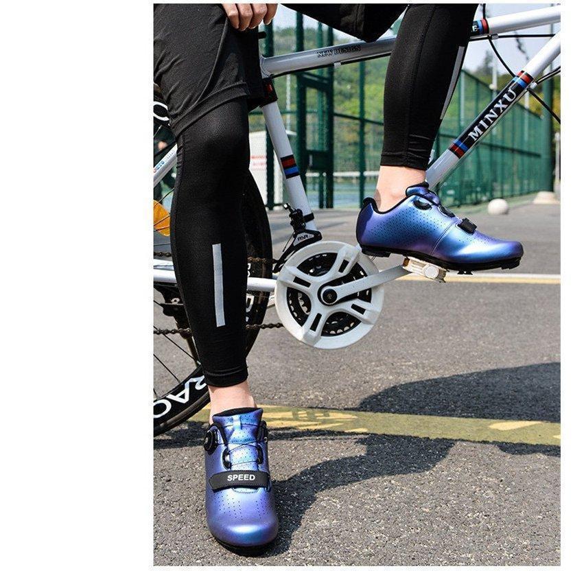 ビンディングシューズメンズサイクルシューズ自転車シューズSPD/SPD-SL両対応ロッククリート通気性マウンテンバイクシューズロードバイクシュ?ズ | ブランド登録なし | 11