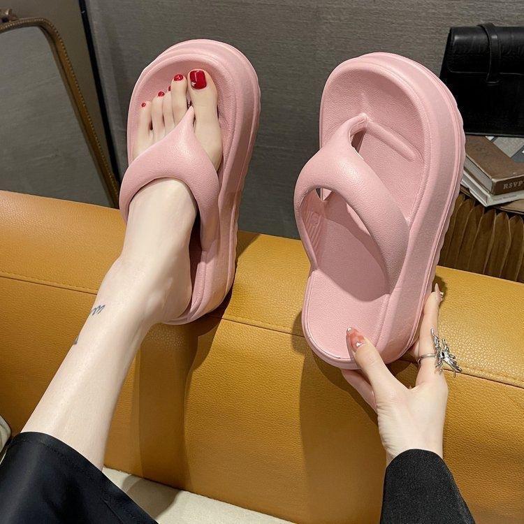 ビーチサンダル レディース 厚底軽い トングサンダル 歩きやすい ヒール 海 痛くない 女の子履き心地 おしゃれ かわいい 軽量 滑り止め 可愛い 夏 | ブランド登録なし | 05