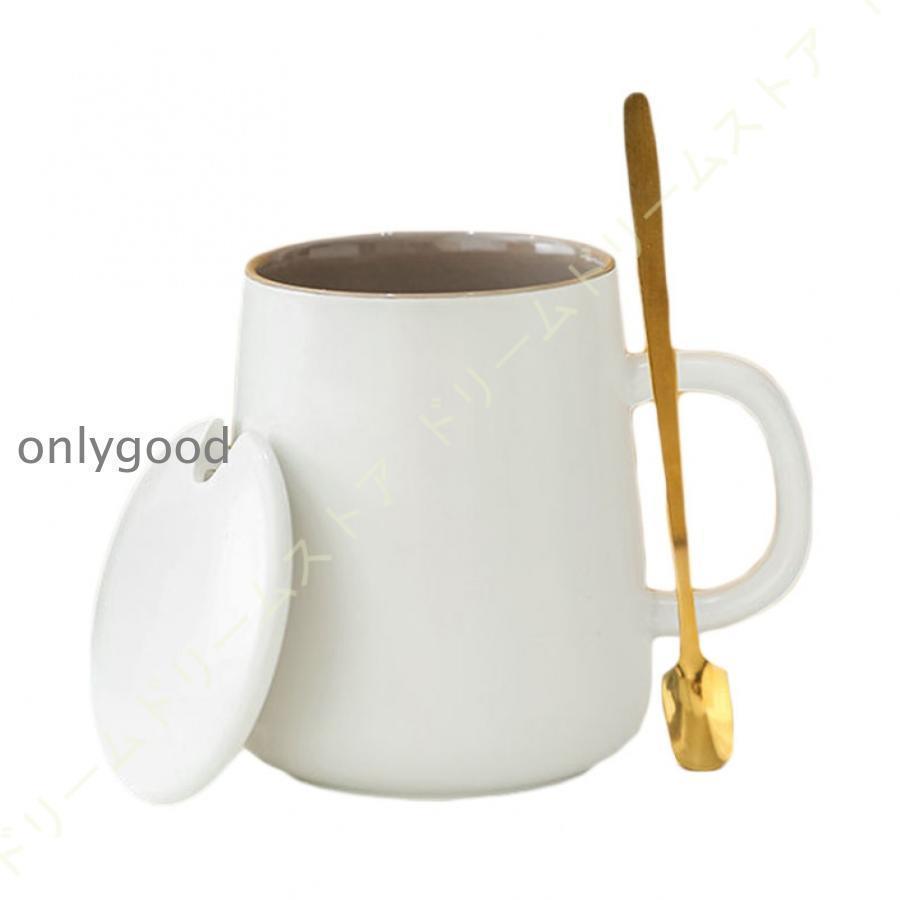 マグカップ 大きめ 蓋付き 陶器 シンプル マグ コーヒーカップ ティーカップ おしゃれ 北欧 フタ付 大容量 陶器 新生活 誕生日 450ml |  | 17