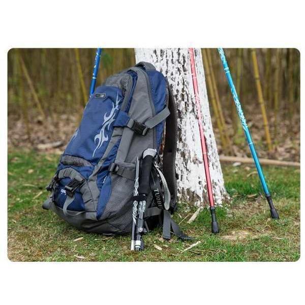 トレッキングポール 登山ストック 5段式伸縮シャフト 折りたたみ式 コンパクト アルミニウム合金 軽量 登山用品 男性用 女性用 | ブランド登録なし | 04
