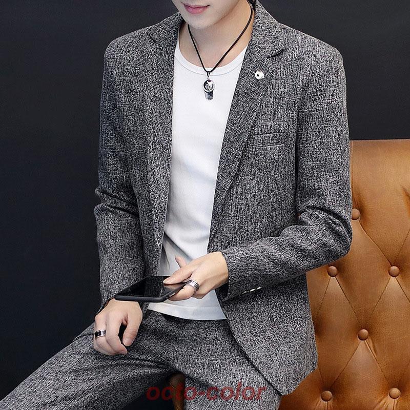 カジュアルスーツ 上下2点セット メンズ Men's suits セットアップ ストレッチ 上下 40代 50代テーラード ジャケット | ブランド登録なし | 01