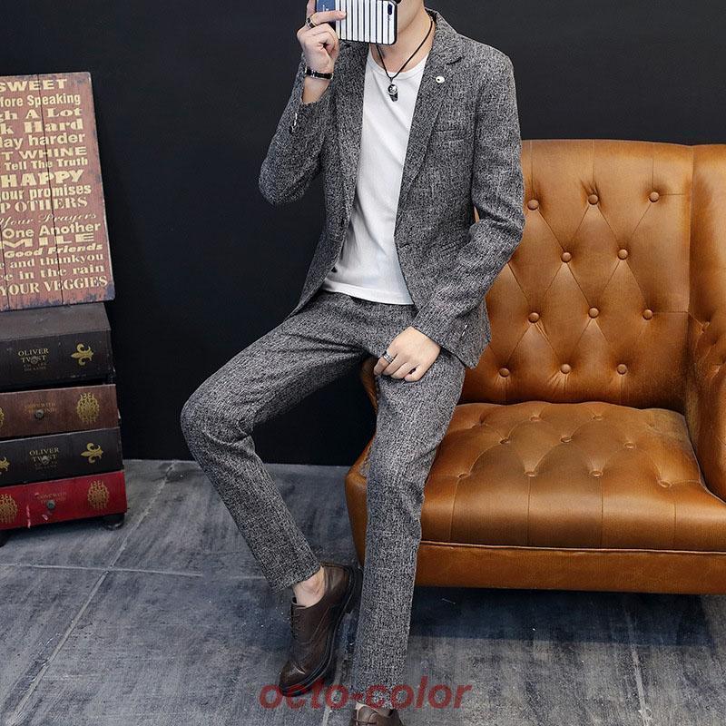 カジュアルスーツ 上下2点セット メンズ Men's suits セットアップ ストレッチ 上下 40代 50代テーラード ジャケット | ブランド登録なし | 06