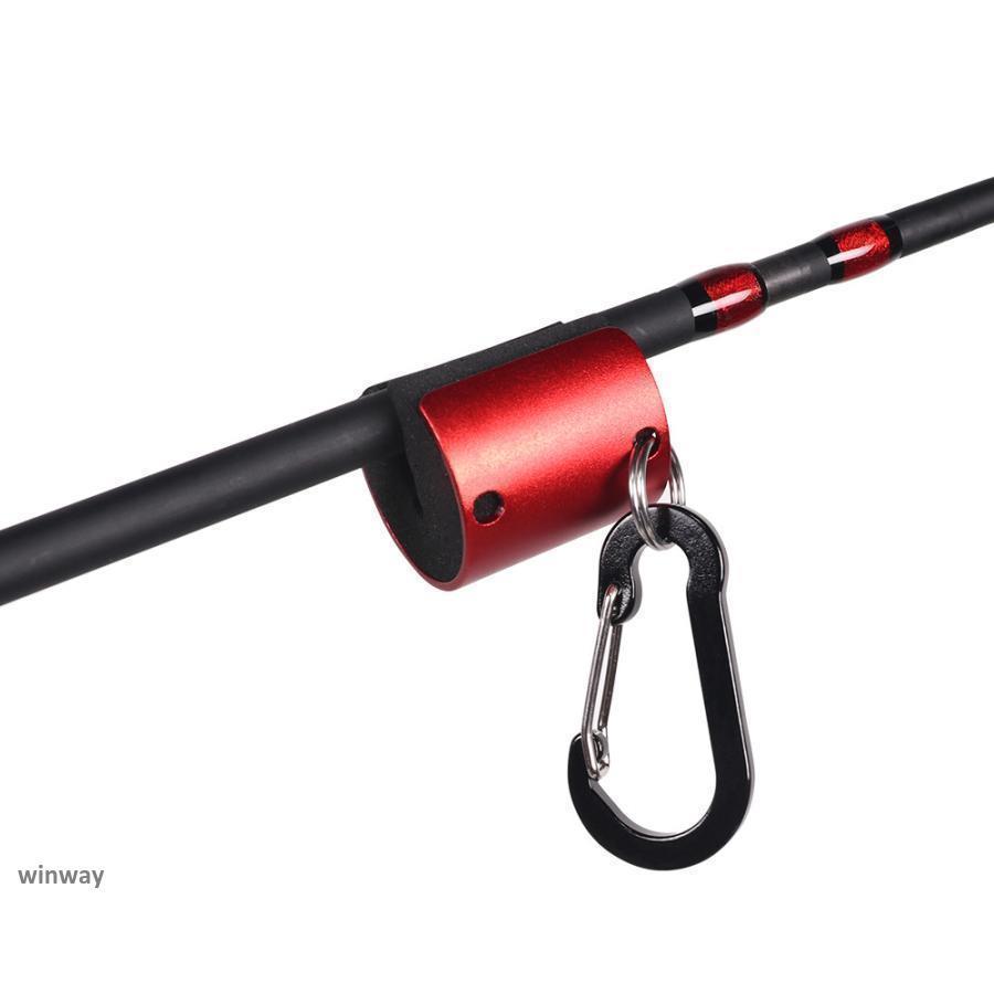 ロッドホルダー ロッドクリップ ロッドキーパー ロッドキャリー カラビナ付 釣竿受け アルミ 軽量 固定 落下防止 ハンズフリー | ブランド登録なし | 01
