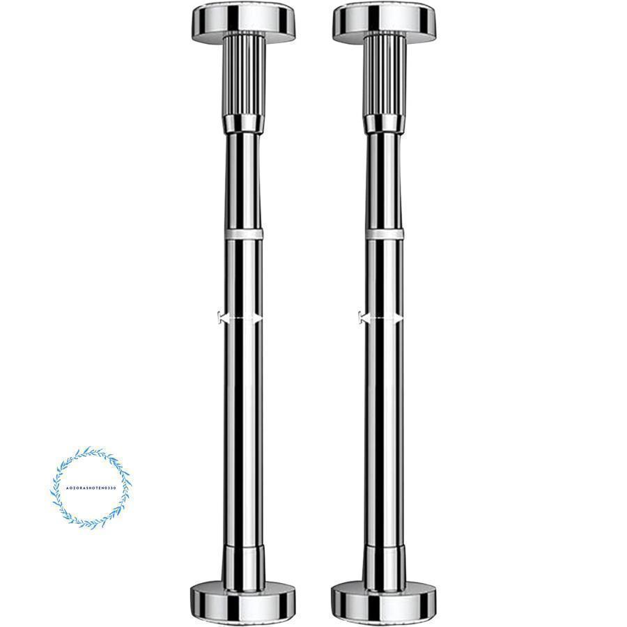 2個セット ステンレス鋼 ステンレス製家具転倒防止突っ張り棒 つっぱり棒 ジャッキ式 耐震対策 防災措置 本棚 冷蔵庫 食器棚 天井用 ール タンス | ブランド登録なし