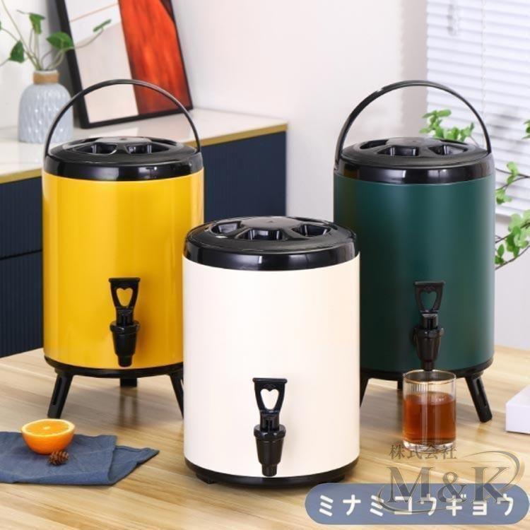 お茶 大容量 ステンレス 10L 6L ドリンクサーバー ハンドル付き ウォーターサ ピッチャー ドリンク 保温 真空 保冷 花見 | ブランド登録なし | 01