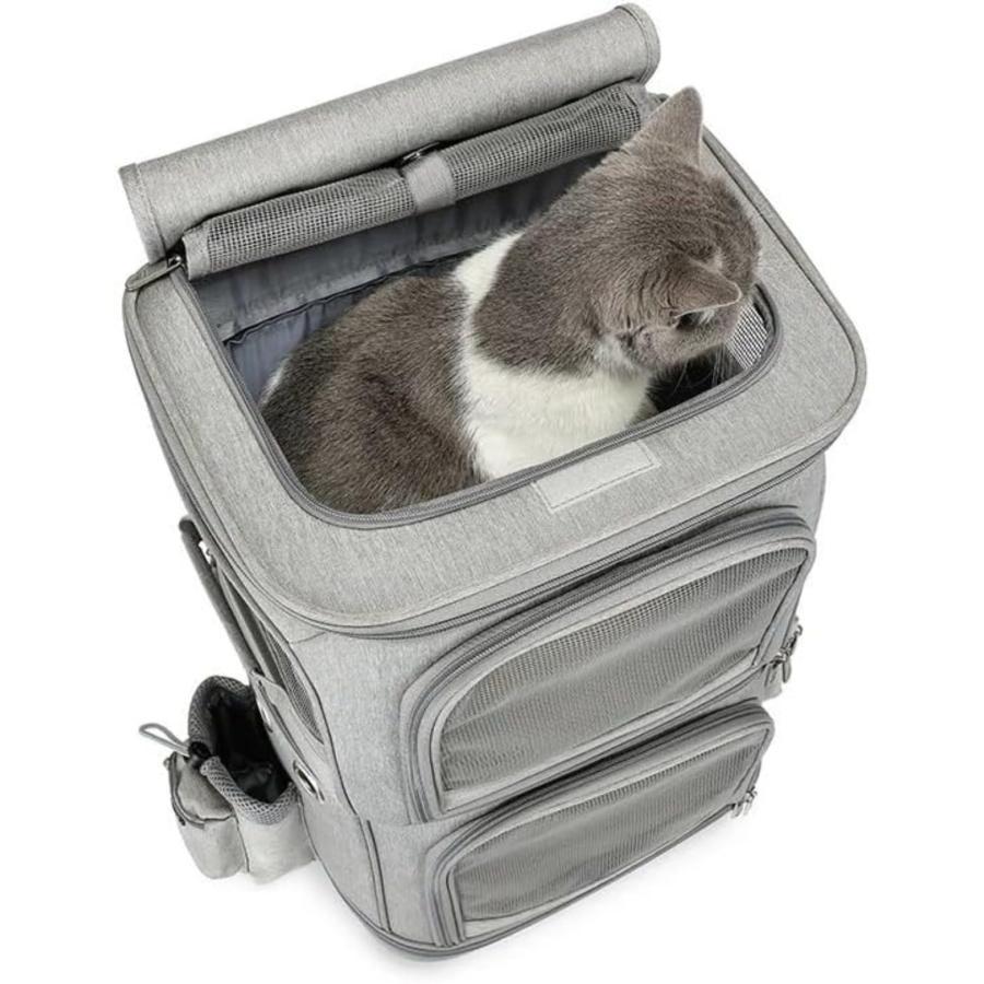 ペットキャリーバック 2層 2匹 猫 多頭飼い ペットカート 多頭用 ペットキャリーカート 多頭 用 キャリーカート折りたたみ 猫犬中型2匹用ペットカート折 | ブランド登録なし | 10