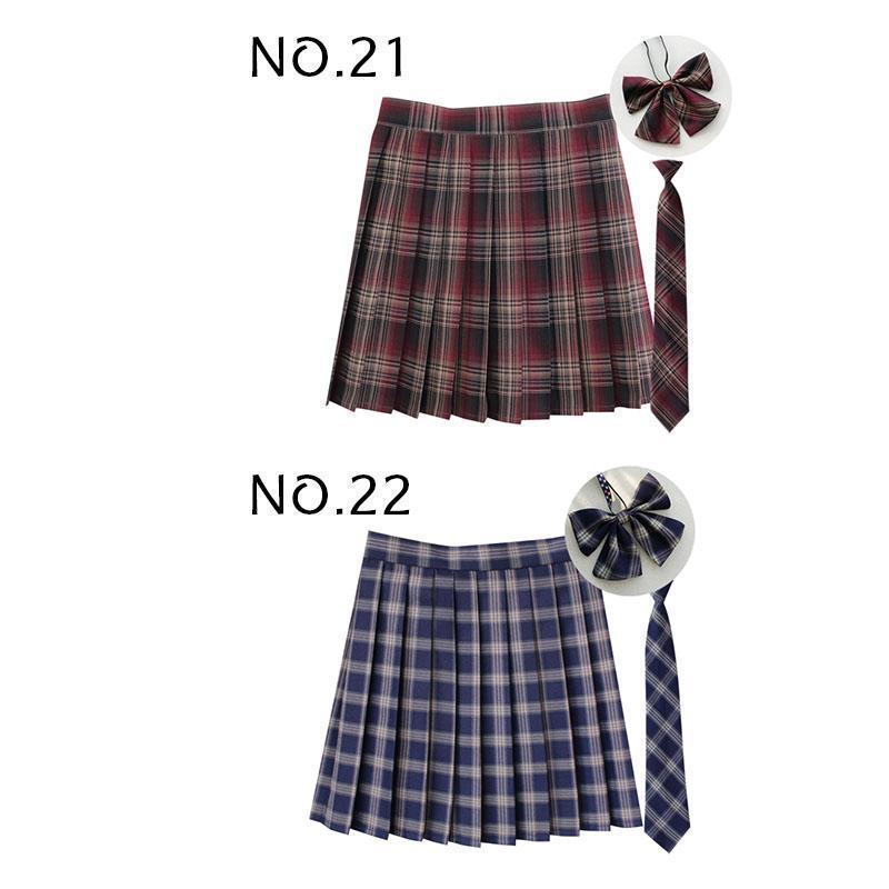 制服 学生制服スカート 3点セット 蝶結び+ネクタイ+スカート35タイプ チェック柄プリーツスカート(スクール.制服)　女子高生スカート レディース | ブランド登録なし | 11