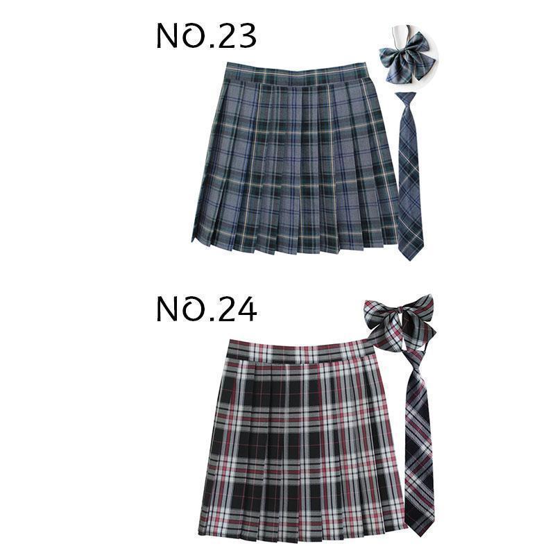 制服 学生制服スカート 3点セット 蝶結び+ネクタイ+スカート35タイプ チェック柄プリーツスカート(スクール.制服)　女子高生スカート レディース | ブランド登録なし | 12