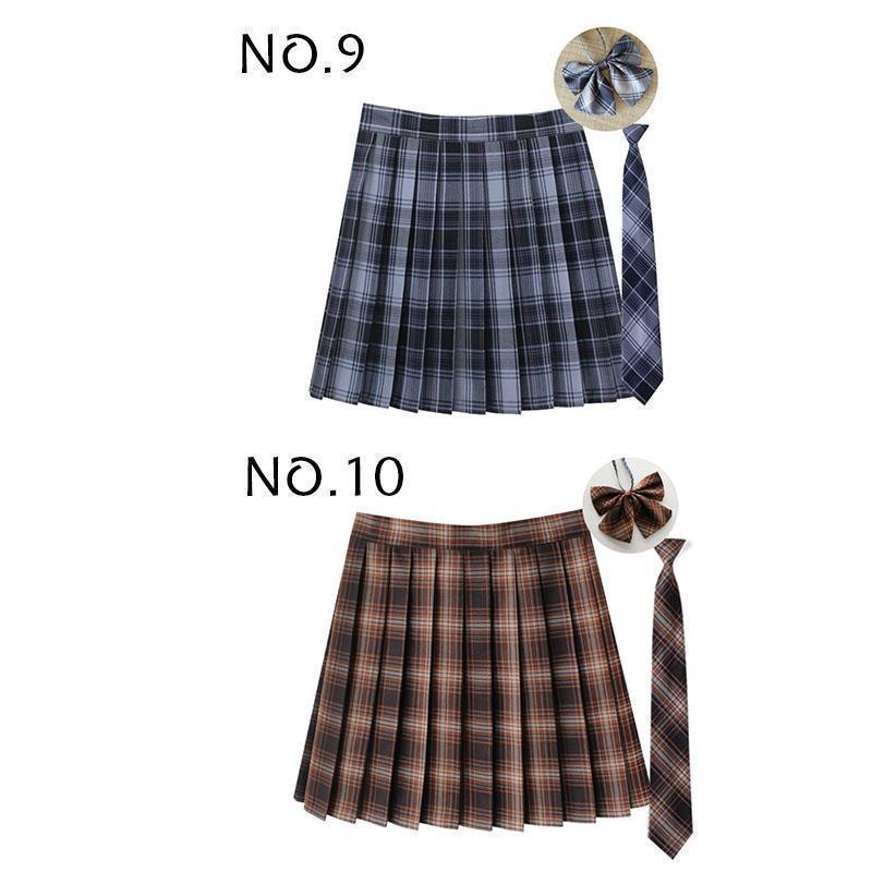 制服 学生制服スカート 3点セット 蝶結び+ネクタイ+スカート35タイプ チェック柄プリーツスカート(スクール.制服)　女子高生スカート レディース | ブランド登録なし | 05