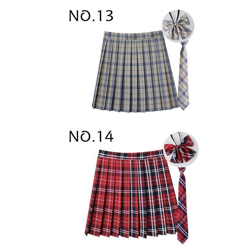制服 学生制服スカート 3点セット 蝶結び+ネクタイ+スカート35タイプ チェック柄プリーツスカート(スクール.制服)　女子高生スカート レディース | ブランド登録なし | 07