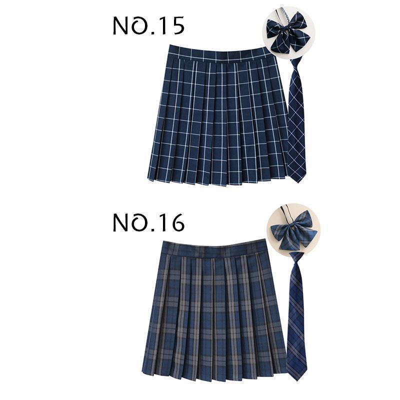 制服 学生制服スカート 3点セット 蝶結び+ネクタイ+スカート35タイプ チェック柄プリーツスカート(スクール.制服)　女子高生スカート レディース | ブランド登録なし | 08