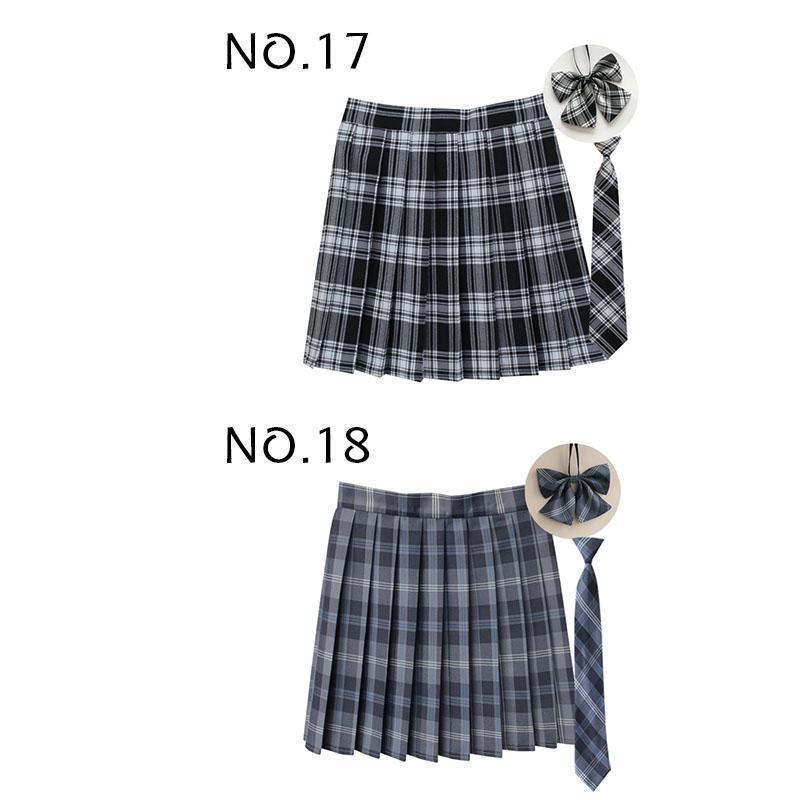 制服 学生制服スカート 3点セット 蝶結び+ネクタイ+スカート35タイプ チェック柄プリーツスカート(スクール.制服)　女子高生スカート レディース | ブランド登録なし | 09