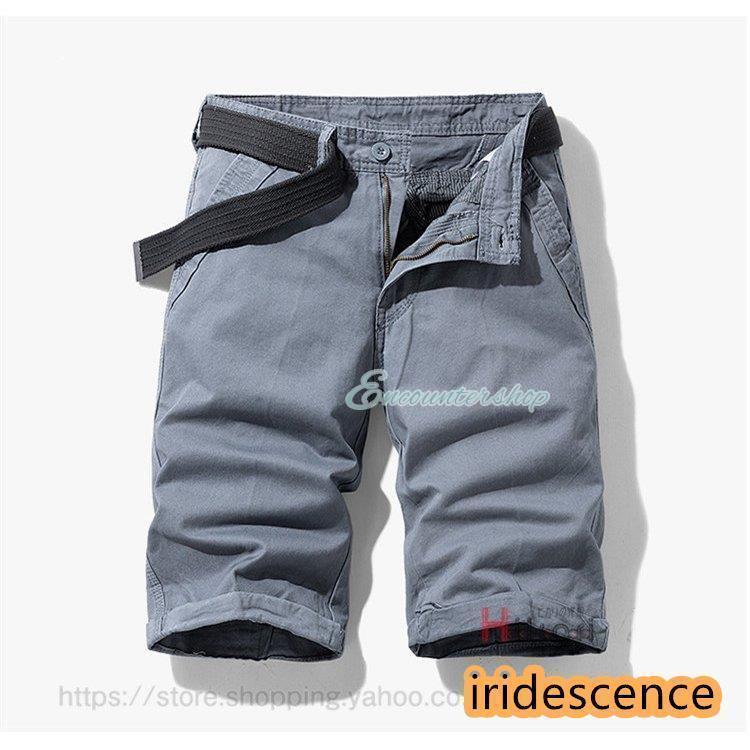 ハーフパンツ 作業服 半ズボン メンズ カーゴパンツ ショートパンツ チノパン ミリタリー 半ズボン 無地 ショートカーゴ 夏 父の日 | ブランド登録なし | 03