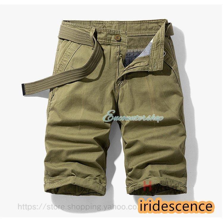 ハーフパンツ 作業服 半ズボン メンズ カーゴパンツ ショートパンツ チノパン ミリタリー 半ズボン 無地 ショートカーゴ 夏 父の日 | ブランド登録なし | 04