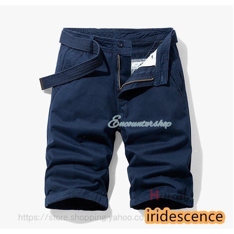 ハーフパンツ 作業服 半ズボン メンズ カーゴパンツ ショートパンツ チノパン ミリタリー 半ズボン 無地 ショートカーゴ 夏 父の日 | ブランド登録なし | 05